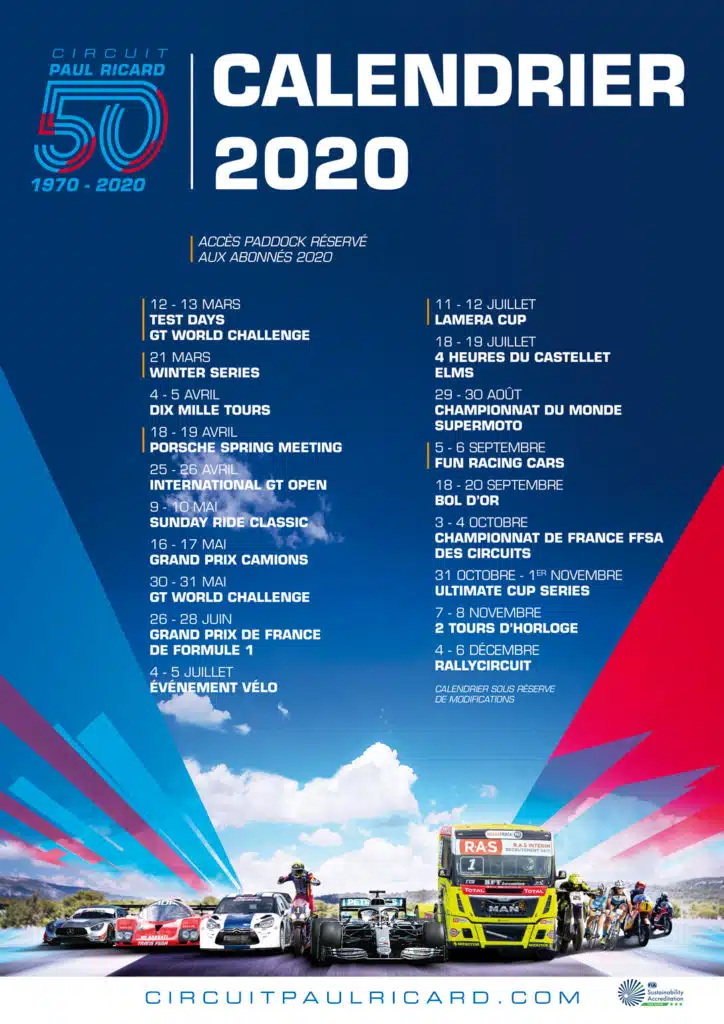 Calendrier prévisionnel 2020 - Rally Circuit 2020 les 4,5 et 6 Décembre 2020