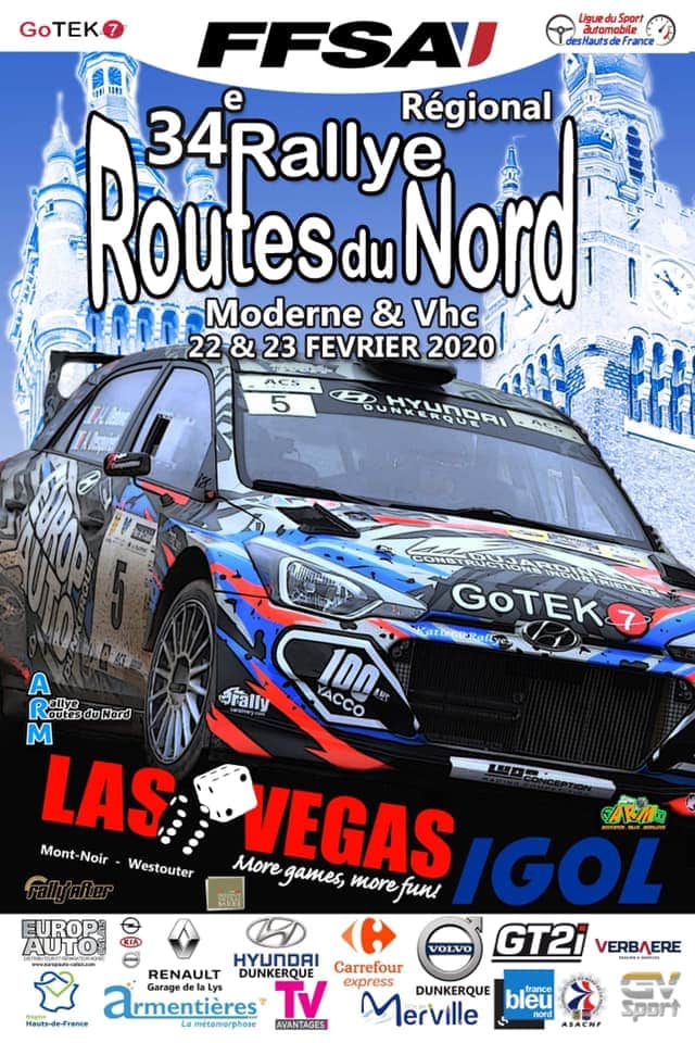 34 ème Rallye Régional des Routes du Nord 2020