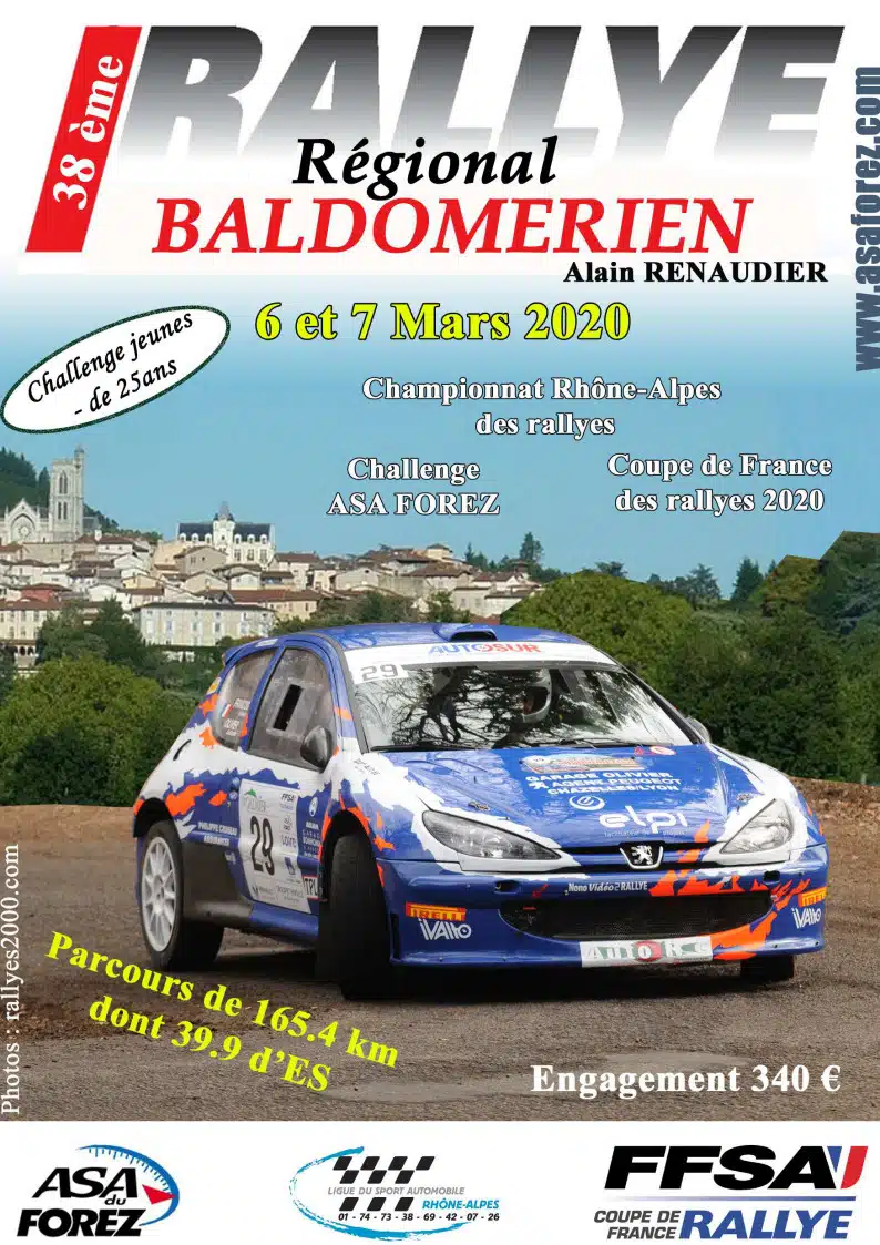 Lire la suite à propos de l’article 38e Rallye régional Baldomérien « Alain Renaudier » : Présentation