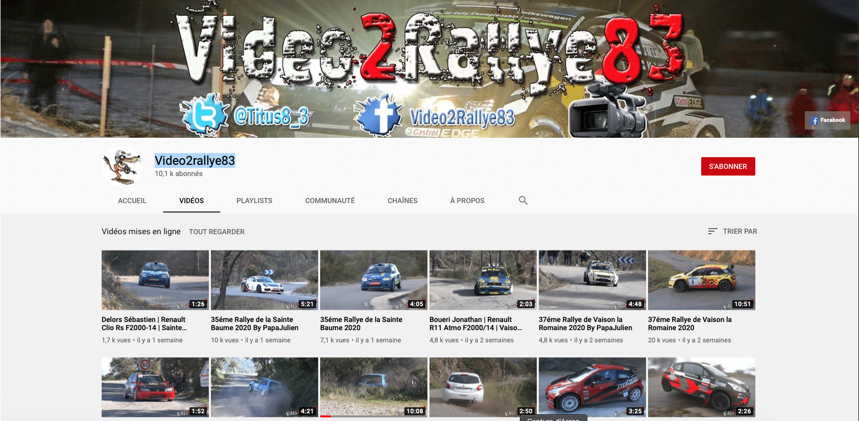 You are currently viewing Chaine YouTube : Vidéo2Rallye83