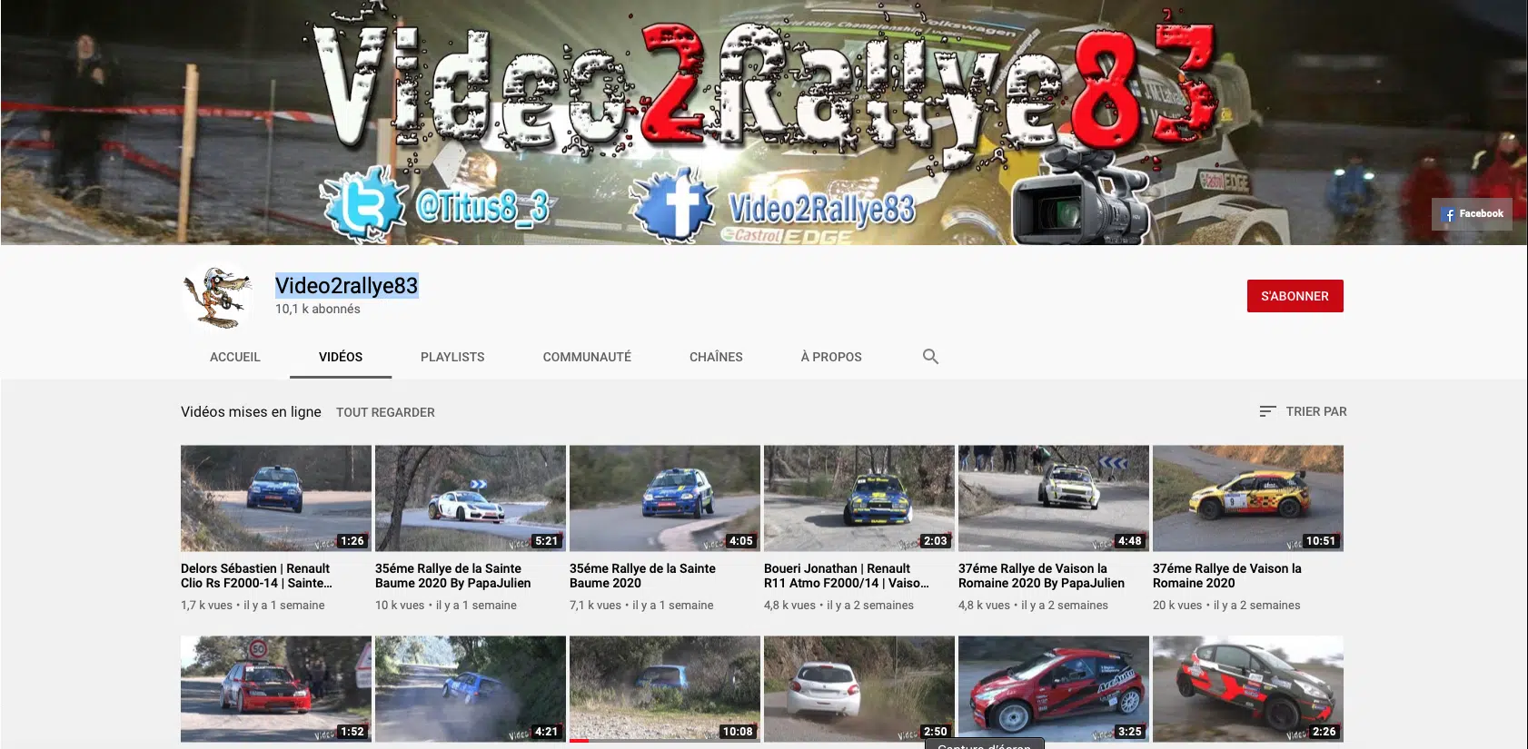Lire la suite à propos de l’article Chaine YouTube : Vidéo2Rallye83