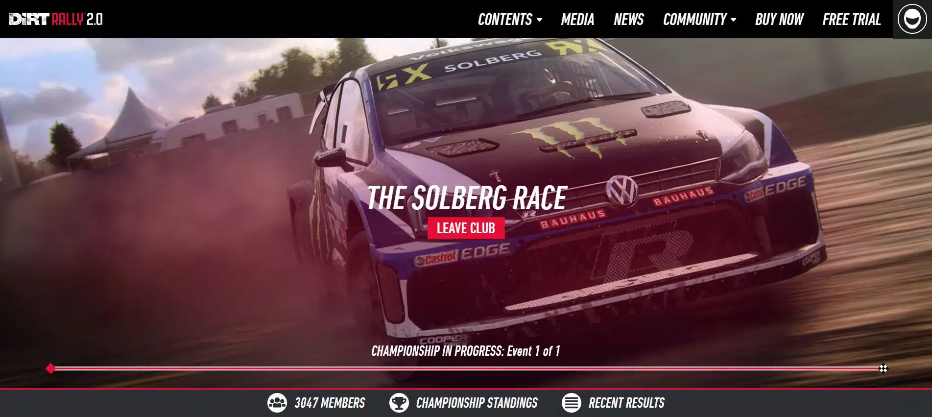 You are currently viewing Dirt 2.0 : Déjà plus de 3000 membres sur The Solberg RACE !