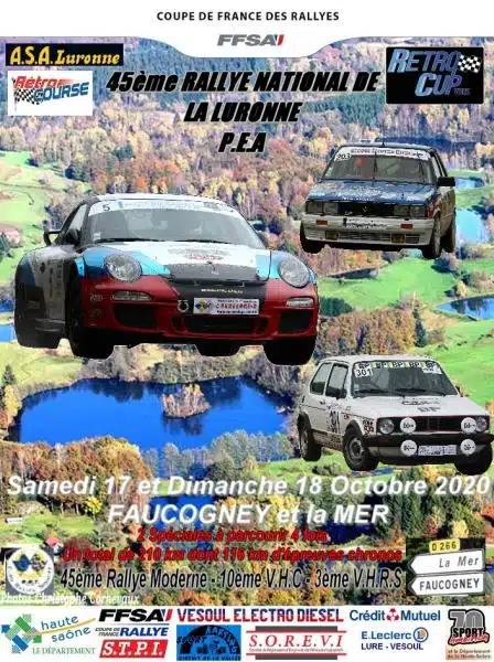 Lire la suite à propos de l’article 45 ème rallye de la Luronne : engagés et parcours