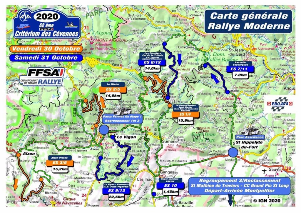 Critérium des Cevennes 2020 - Parcours