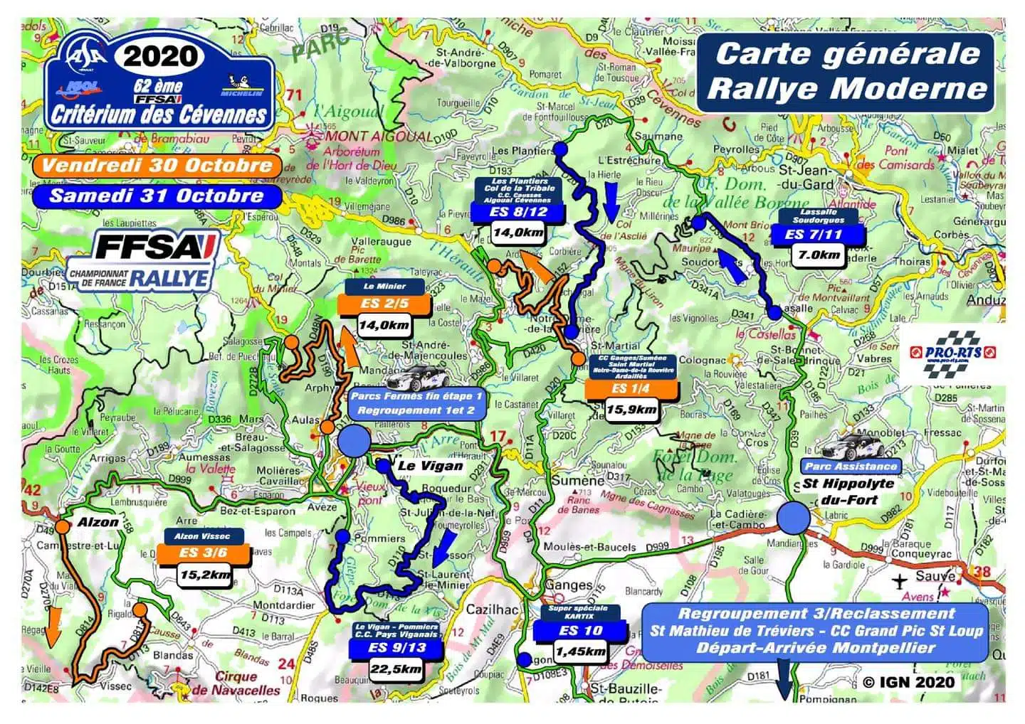 Critérium des Cevennes 2020 - Parcours
