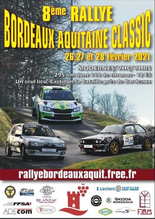Lire la suite à propos de l’article Le 8 ème Rallye Bordeaux Aquitaine Classique 2021 Est annulé !
