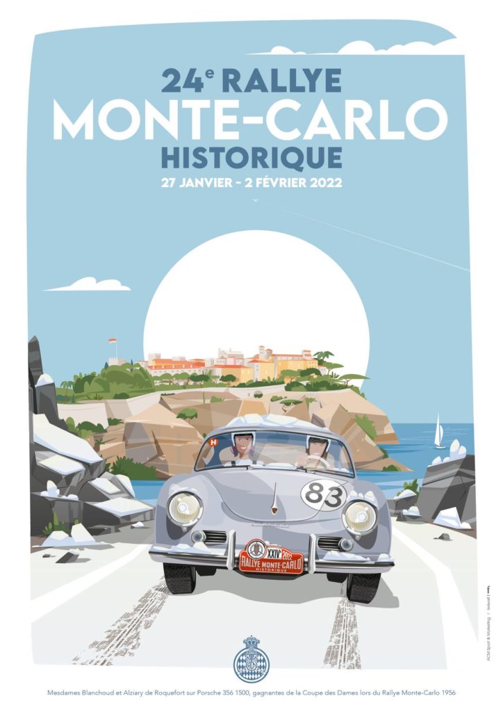 AFFICHE ORIGINALE 7 eme RALLYE MONTE CARLO HISTORIQUE 2004 ACM