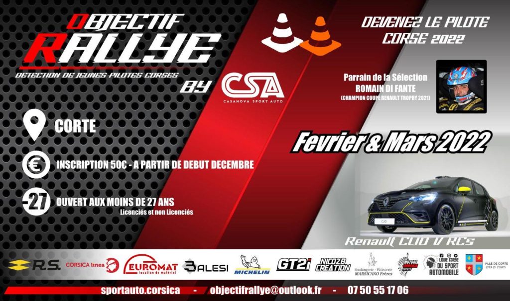Objectif Rallye : Une belle initiative pour les jeunes pilotes Corse !
