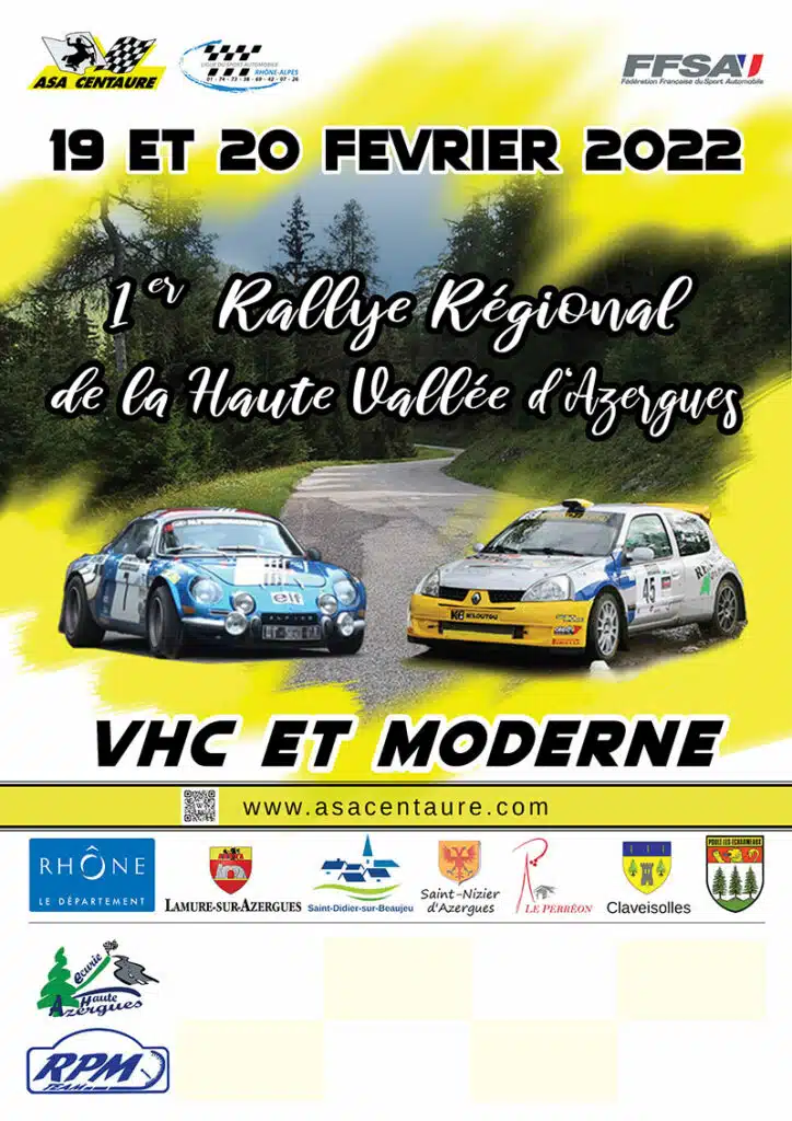 You are currently viewing 1 er Rallye Haute Vallée d’Azergues 2022 : Les engagés !