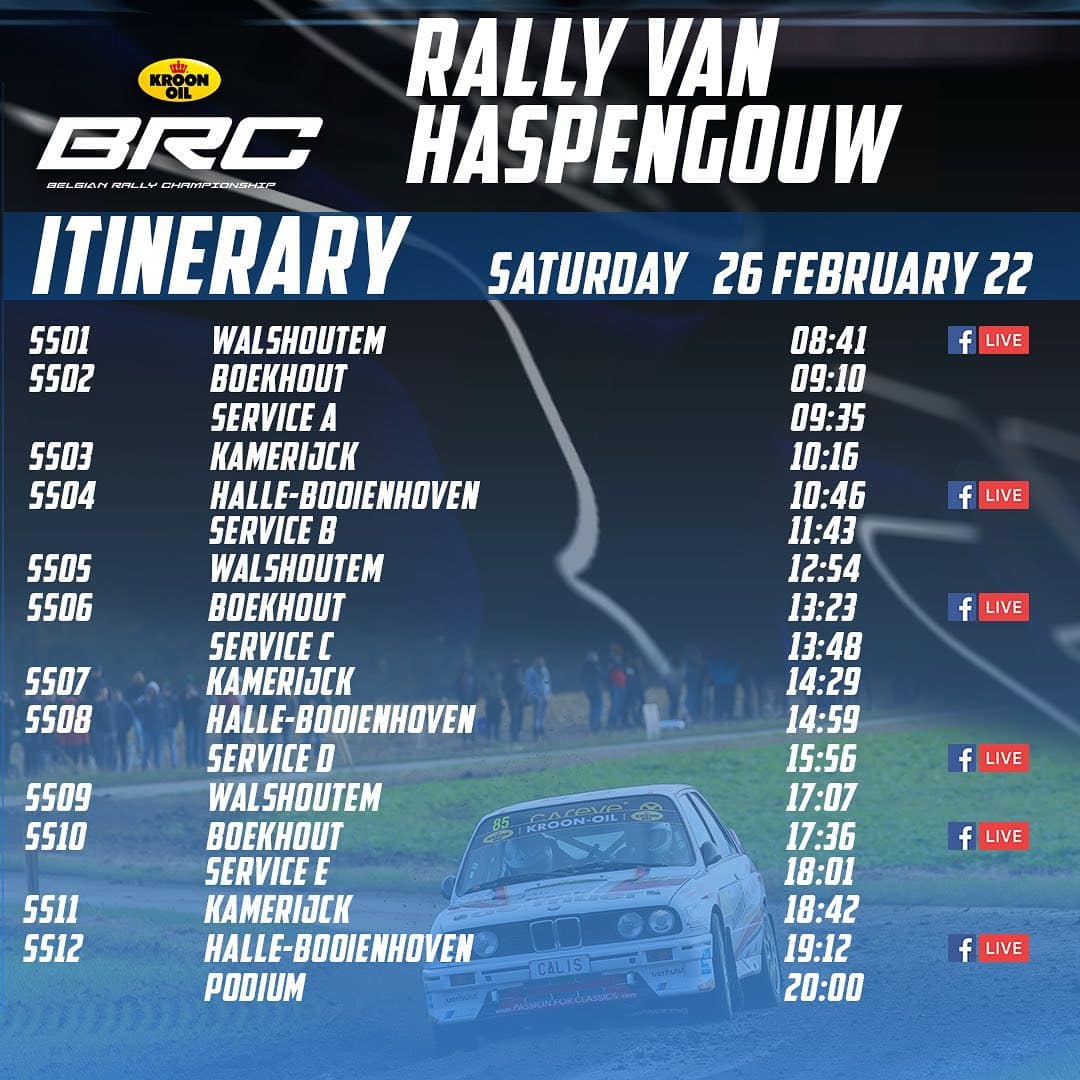 Lire la suite à propos de l’article Le Rally van Haspengouw sera à suivre sur Facebook en Live !