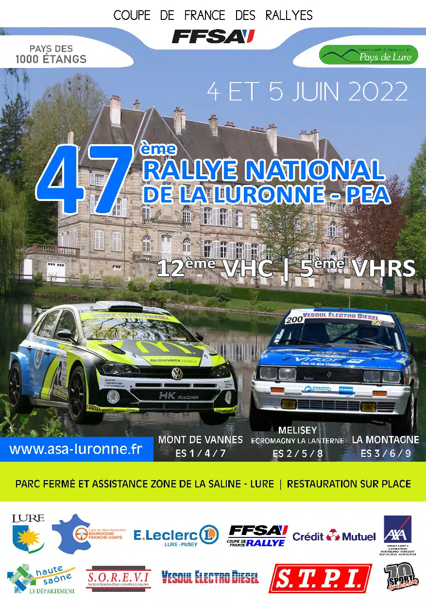 Lire la suite à propos de l’article Rallye national de la Luronne 2022 : Les engagés !