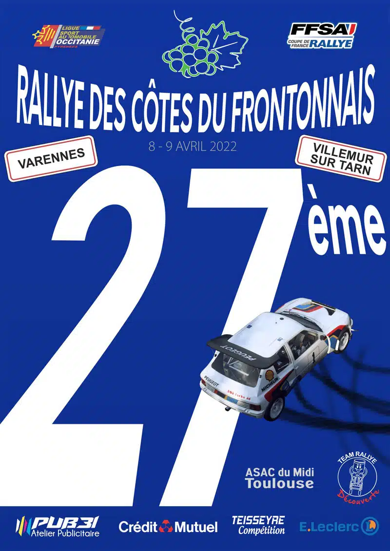 Lire la suite à propos de l’article 27e Rallye régional des Côtes du Frontonnais : Présentation