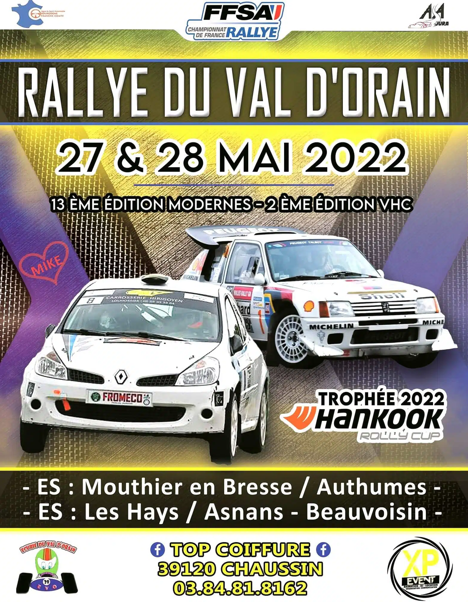 Lire la suite à propos de l’article Rallye du Val d’Orain 2022 : Les engagés !