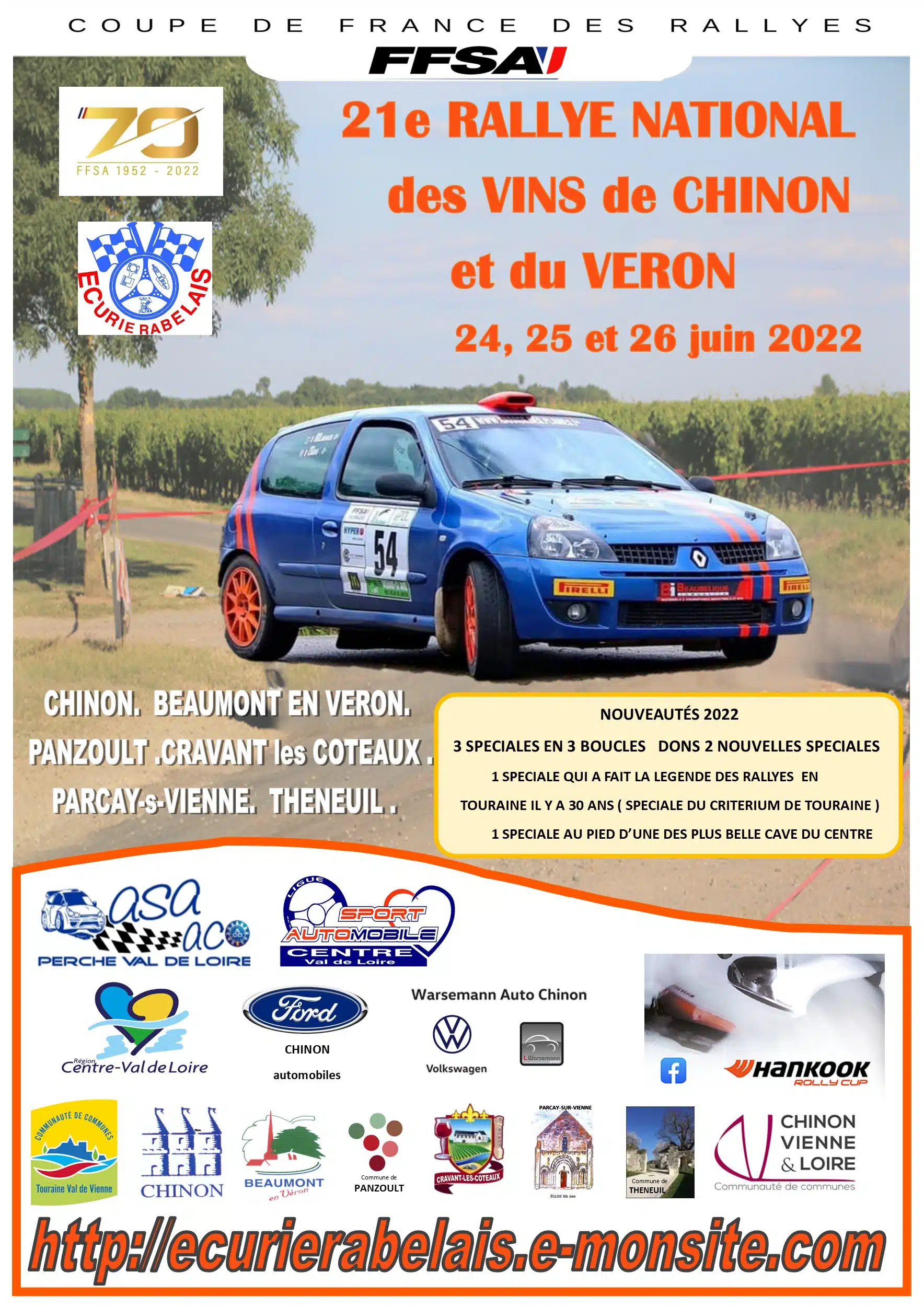 Lire la suite à propos de l’article Rallye des Vins de Chinon et du Véron 2022 : Les engagés !