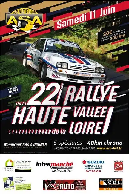 Lire la suite à propos de l’article Rallye de la Haute Vallée de la Loire 2022 : Les engagés !