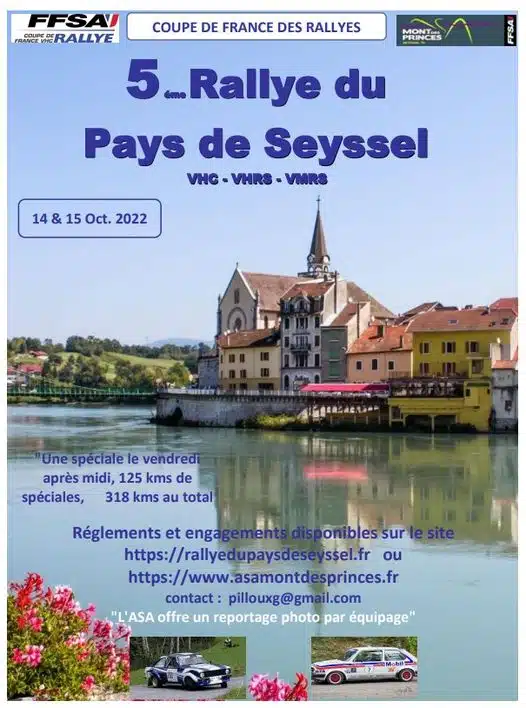 Lire la suite à propos de l’article Le Rallye du Pays de Seyssel 2022 est annulé