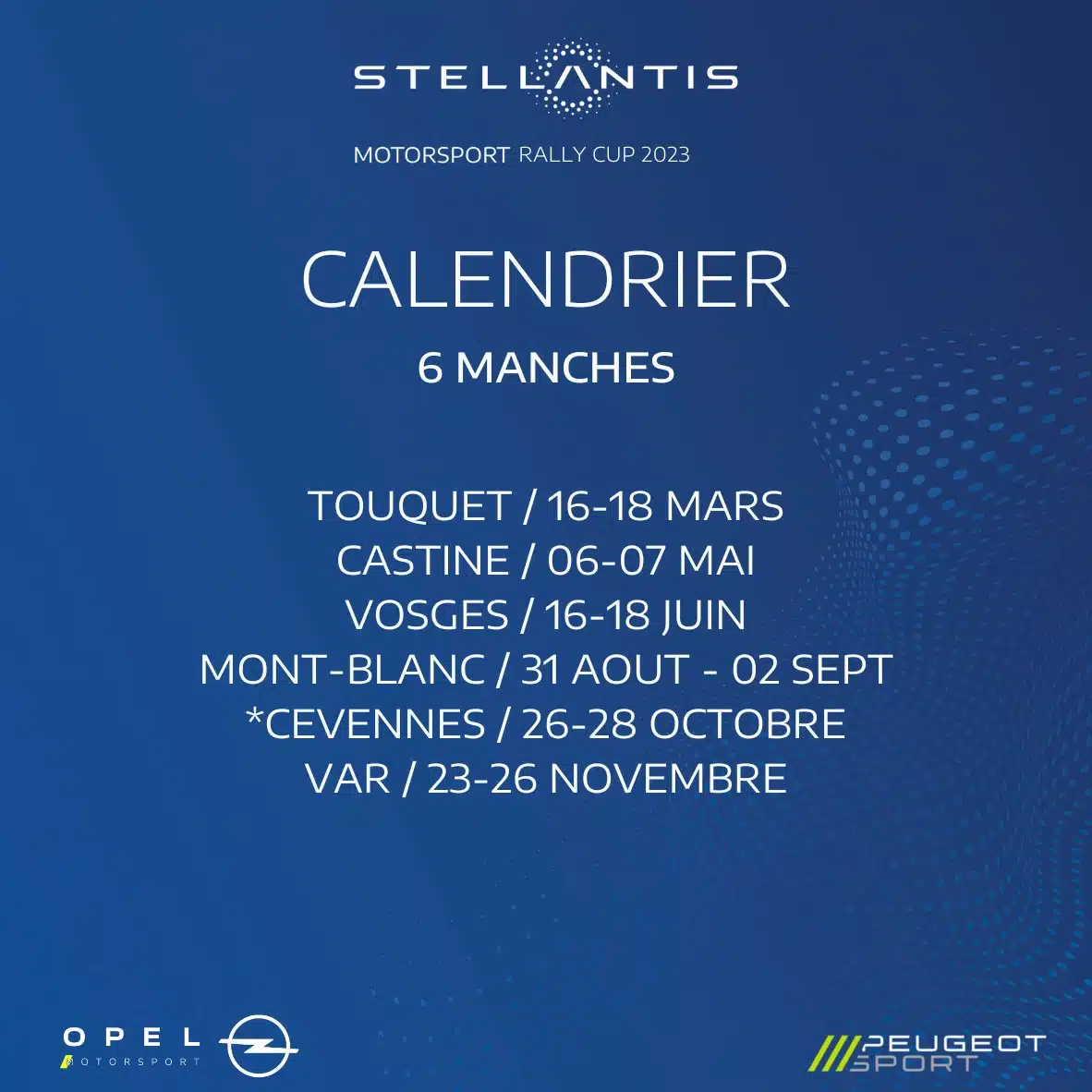 You are currently viewing Le Critérium des Cévennes remplace le Terre de Langres sur la Stellantis Motorsport Rally Cup !