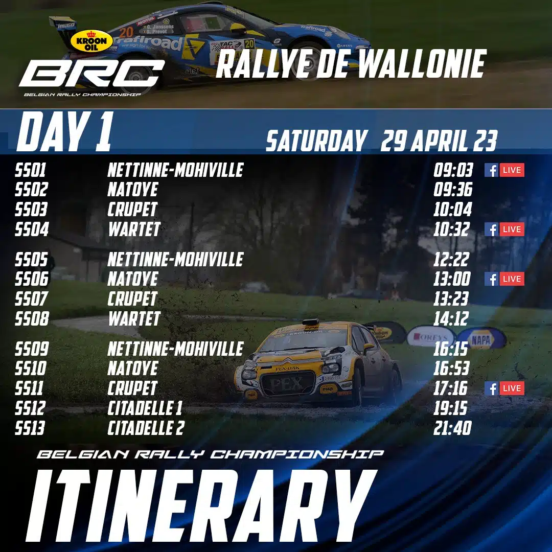 Lire la suite à propos de l’article Le Rallye de Wallonie en live sur Facebook 
