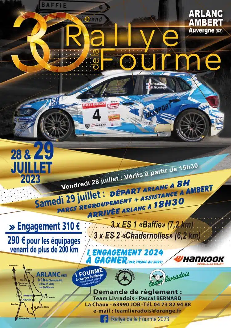 Lire la suite à propos de l’article Rallye de la Fourme 2023 : Présentation & Engagés