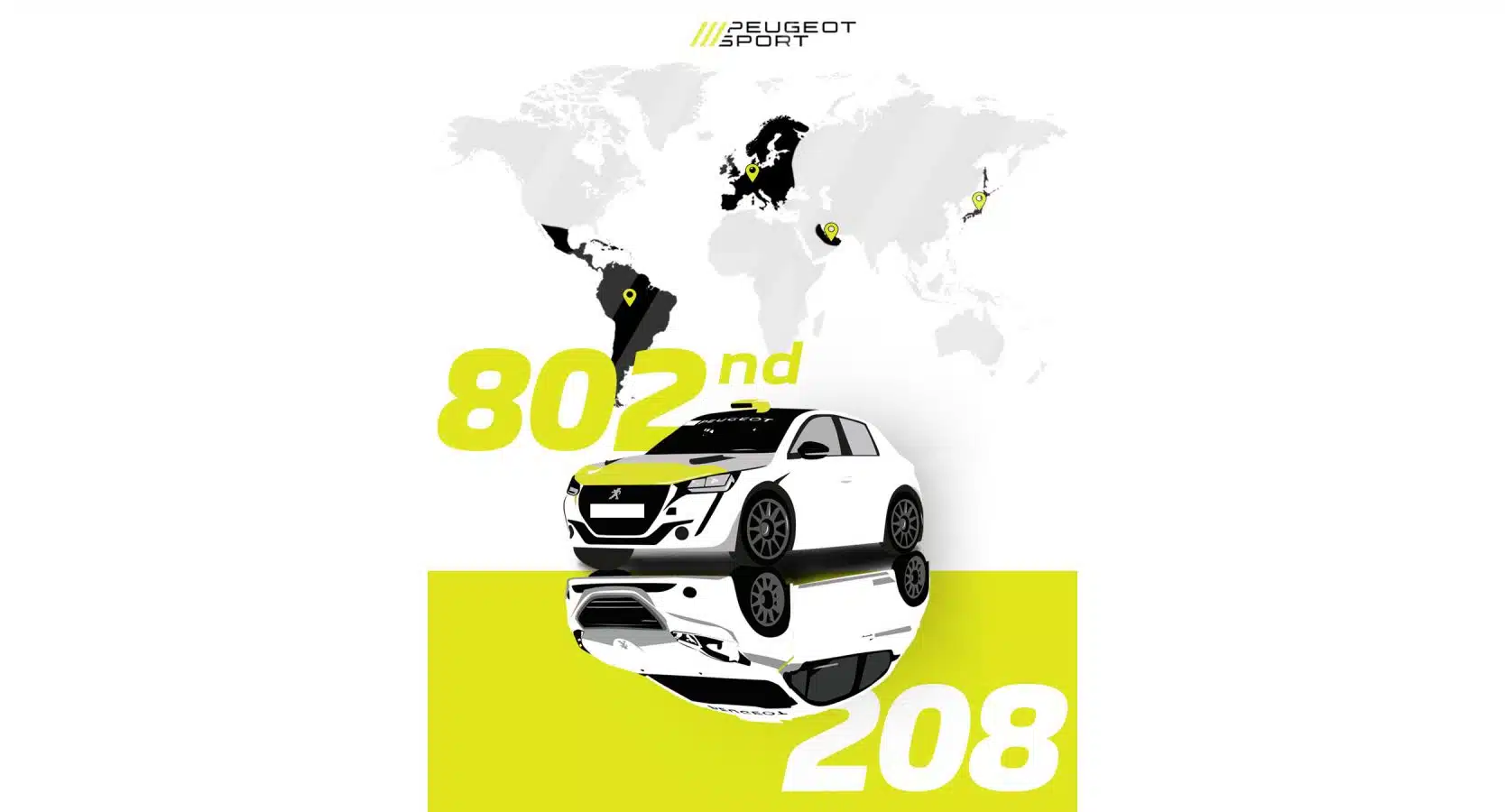 Lire la suite à propos de l’article Peugeot Sport célèbre la vente de la 802 ème PEUGEOT 208 RALLY (R2 et RALLY4), un succès sportif et commercial international…