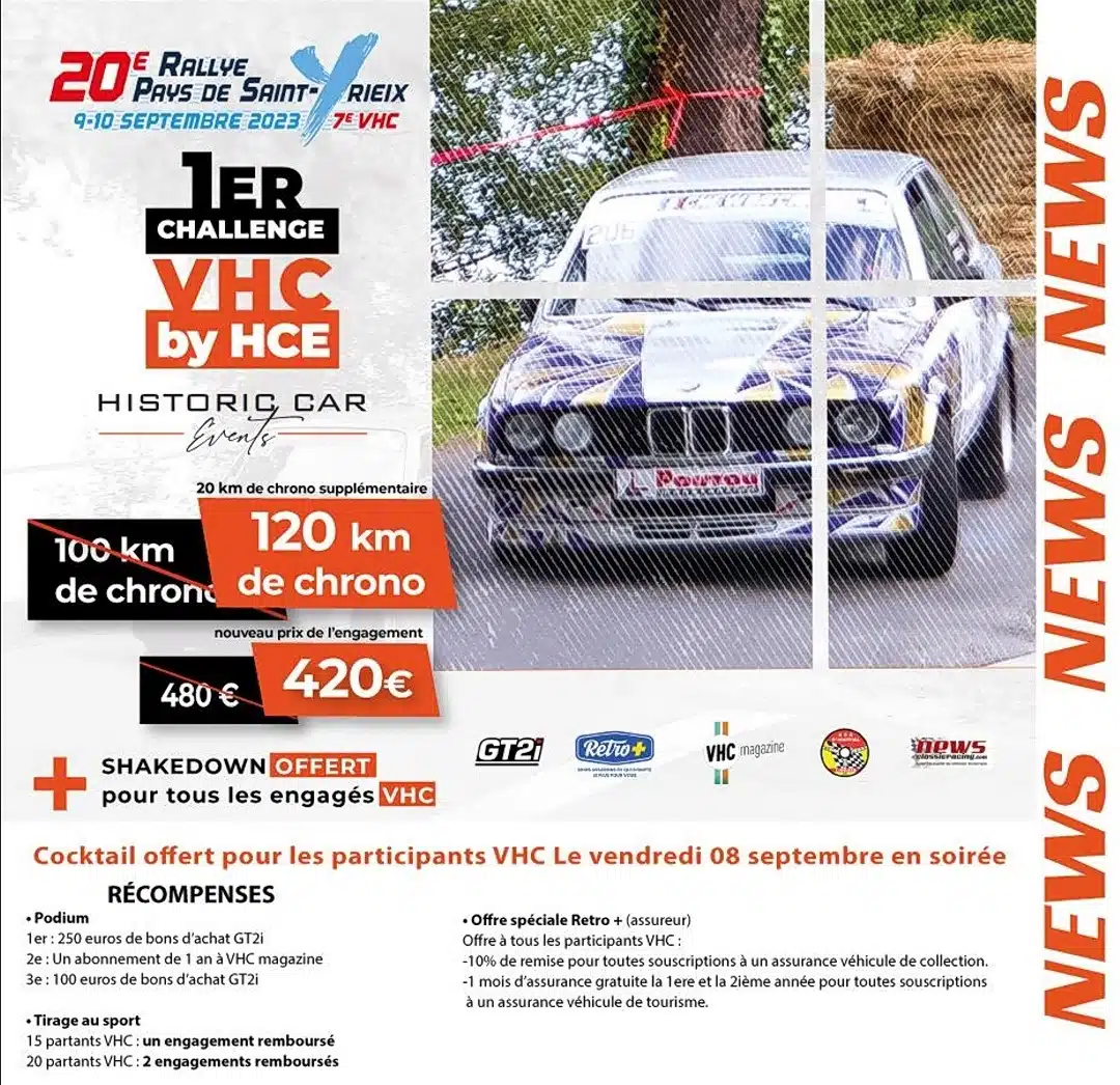 You are currently viewing Rallye Pays de Saint-Yrieix 2023 : Présentation & Engagés