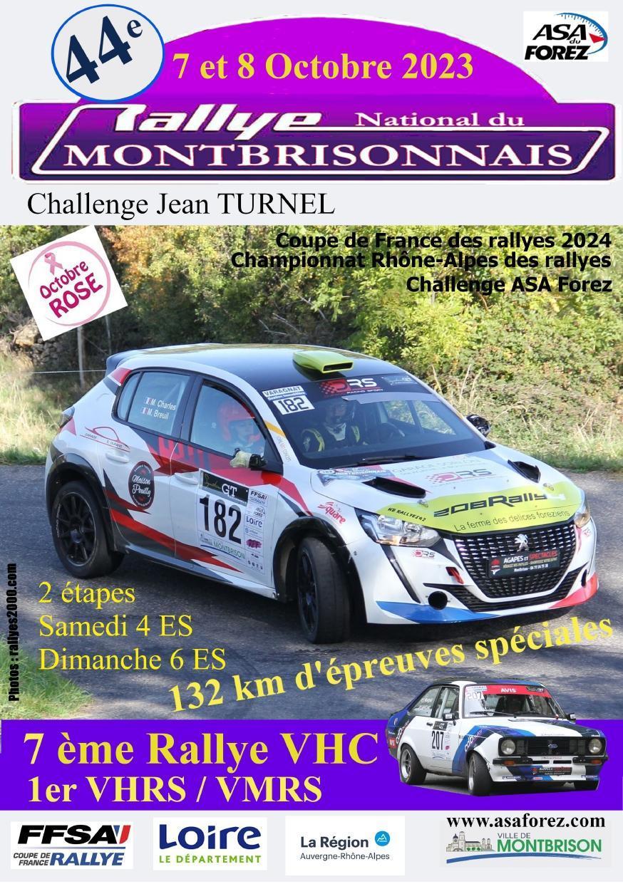 Rallye du Montbrisonnais 2023 Présentation & Engagés Rallye Infos