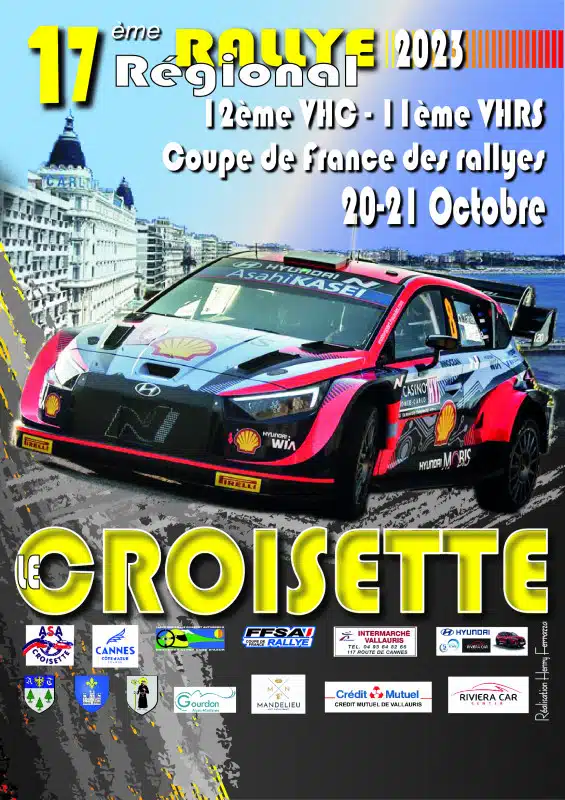 You are currently viewing Rallye de la Croisette 2023 : Présentation & Engagés