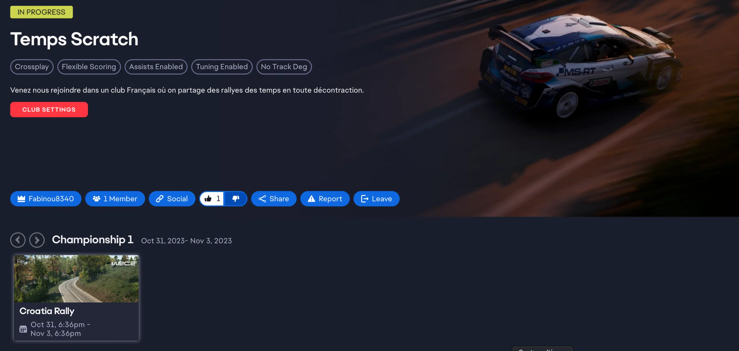 You are currently viewing Club EA SPORT WRC : Temps Scratch