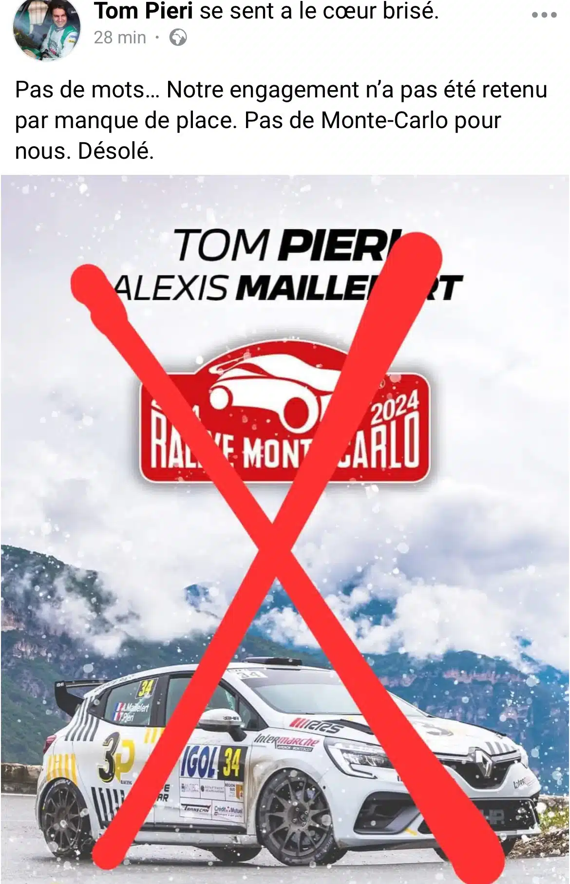 Lire la suite à propos de l’article Tom Pieri privé de Monte Carlo !
