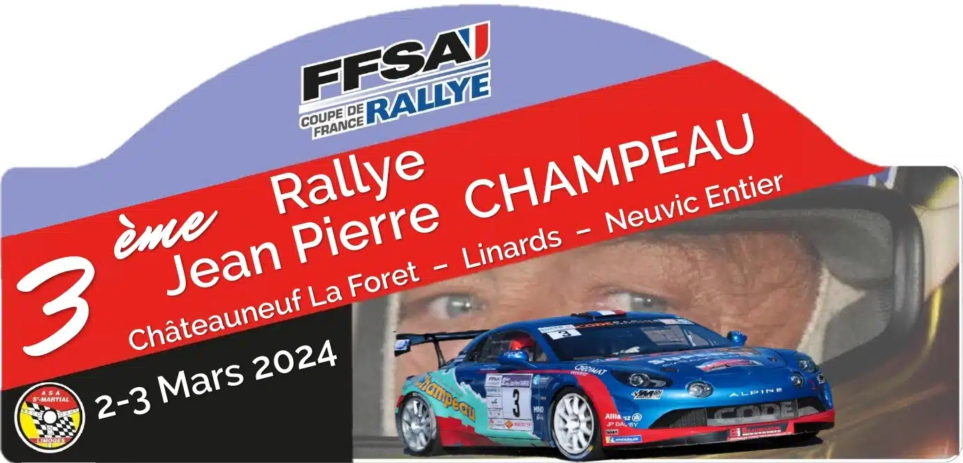 You are currently viewing Rallye Jean-Pierre Champeau 2024 : Présentation & Engagés