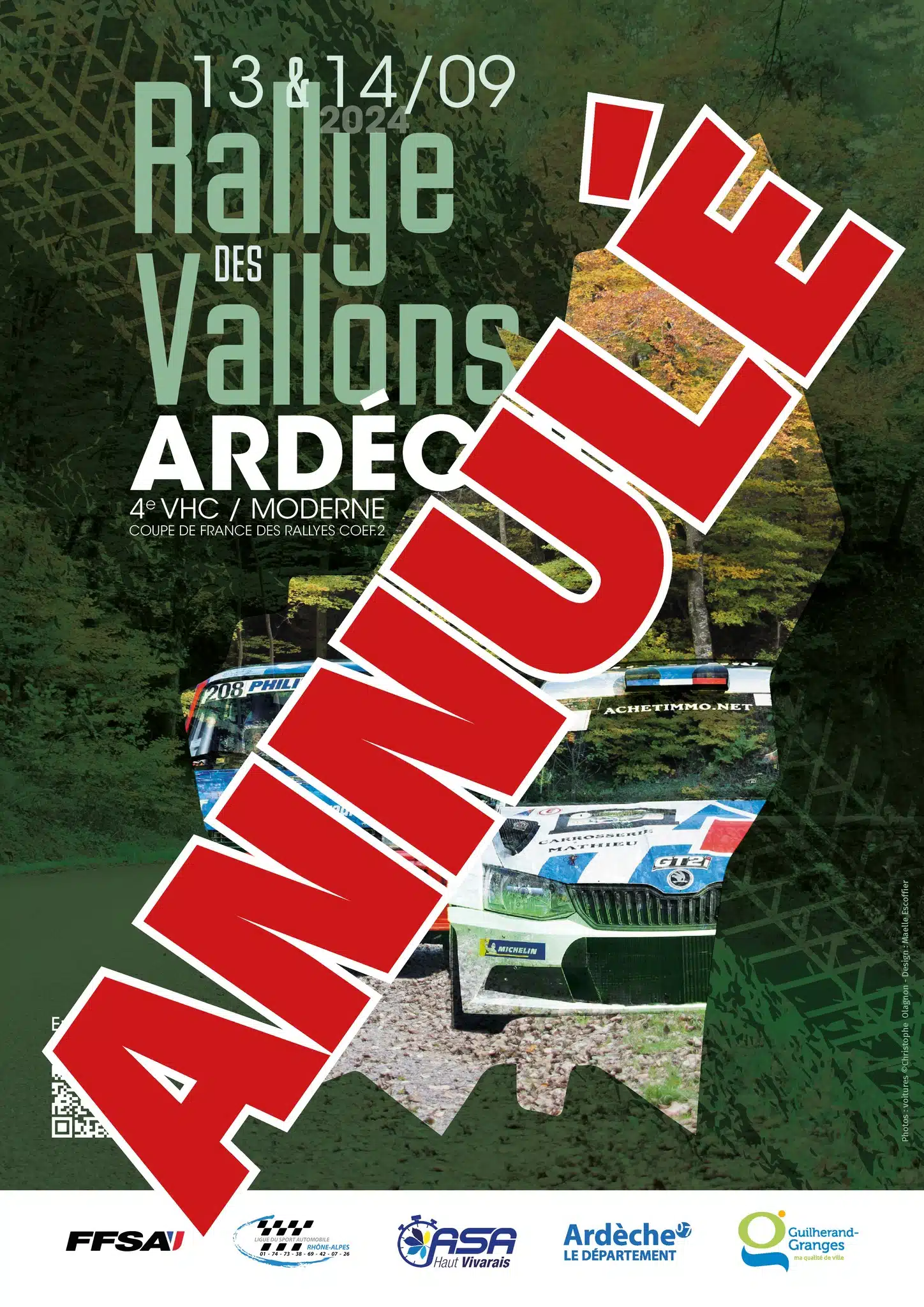 Lire la suite à propos de l’article Le Rallye des Vallons Ardéchois 2024 est annulé