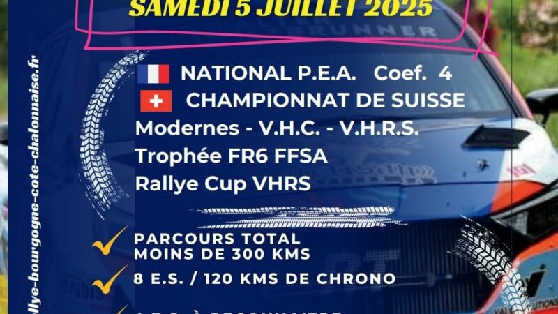 Rallye National PEA Bourgogne Côte Chalonnaise 2025