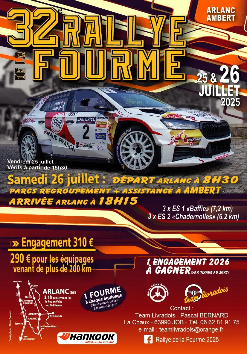Lire la suite à propos de l’article Rallye de la Fourme 2025