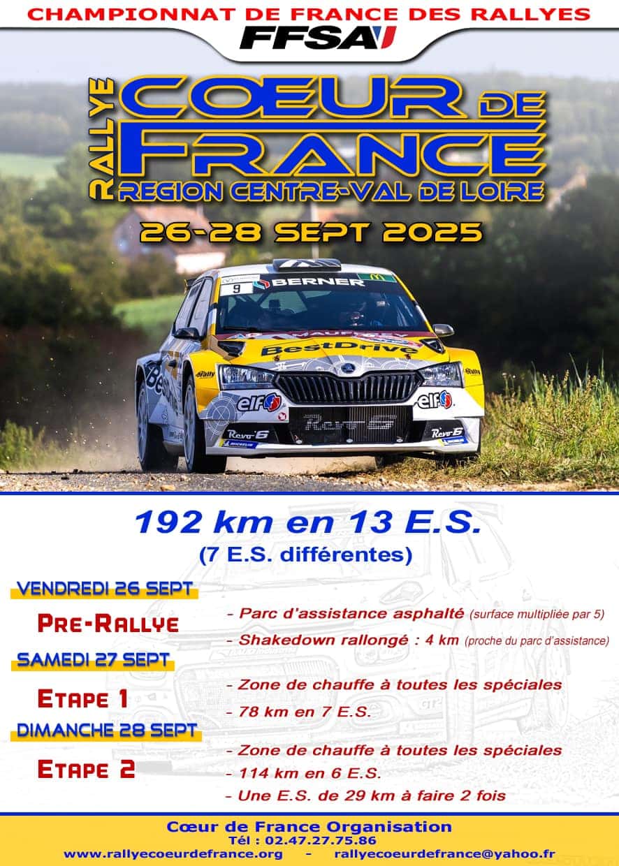 Lire la suite à propos de l’article Rallye Cœur de France 2025