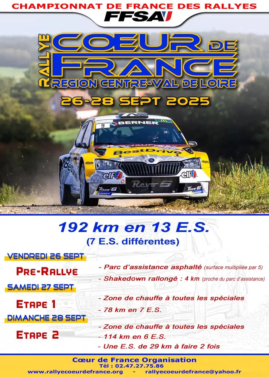 Lire la suite à propos de l’article Rallye Cœur de France 2025