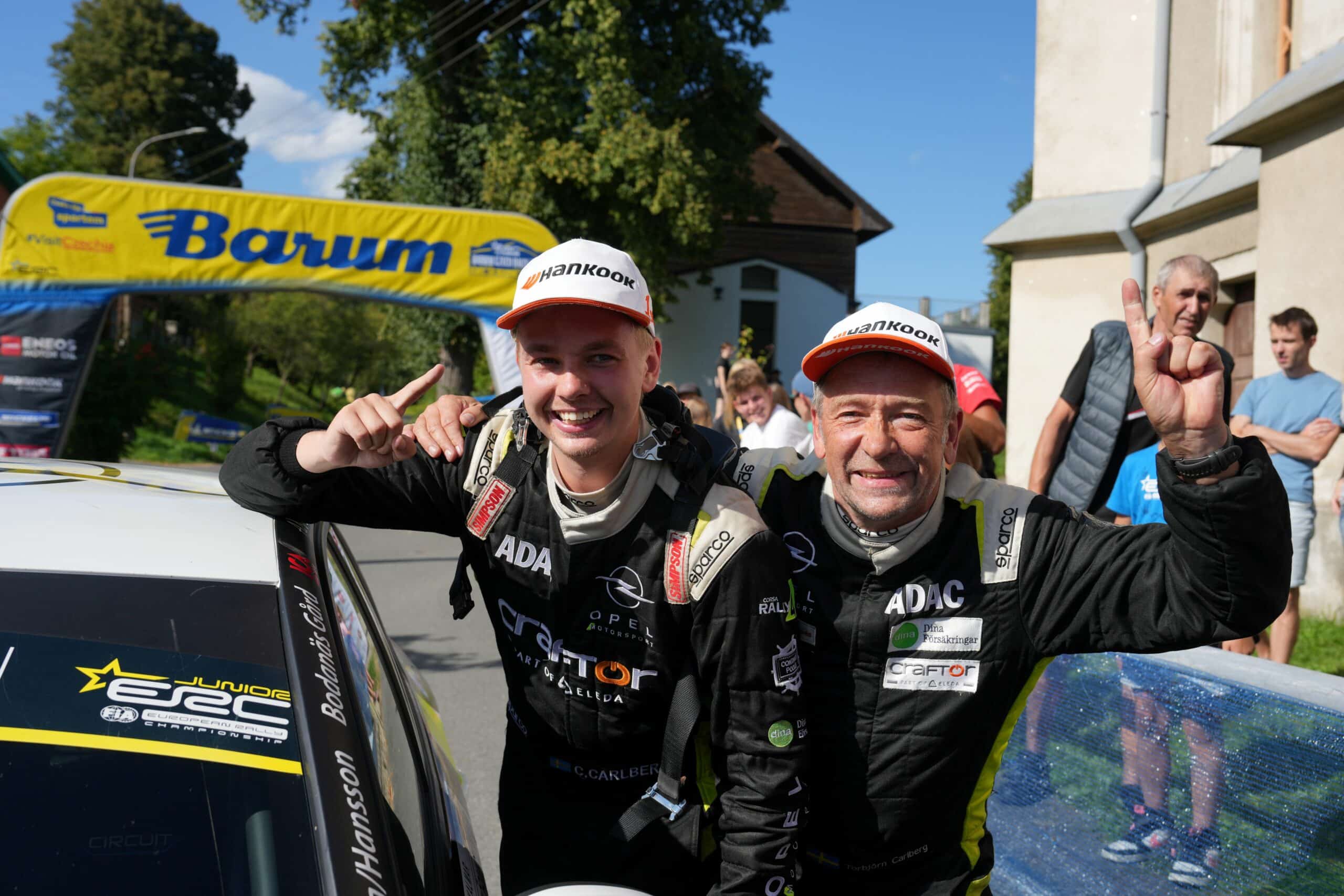 Lire la suite à propos de l’article Opel remporte le championnat d&rsquo;Europe junior de rallye avec Calle Carlberg