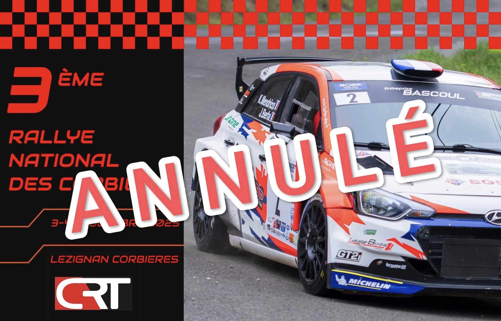 Lire la suite à propos de l’article Le Rallye des Corbières 2025 est annulé