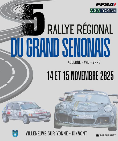 Lire la suite à propos de l’article Rallye du Grand Sénonais 2025