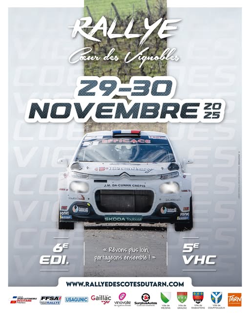 Lire la suite à propos de l’article Rallye Coeur des Vignobles 2025