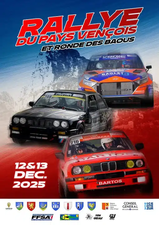 Lire la suite à propos de l’article Rallye du Pays Vençois et Ronde des Baous 2025 – Liste des engagés