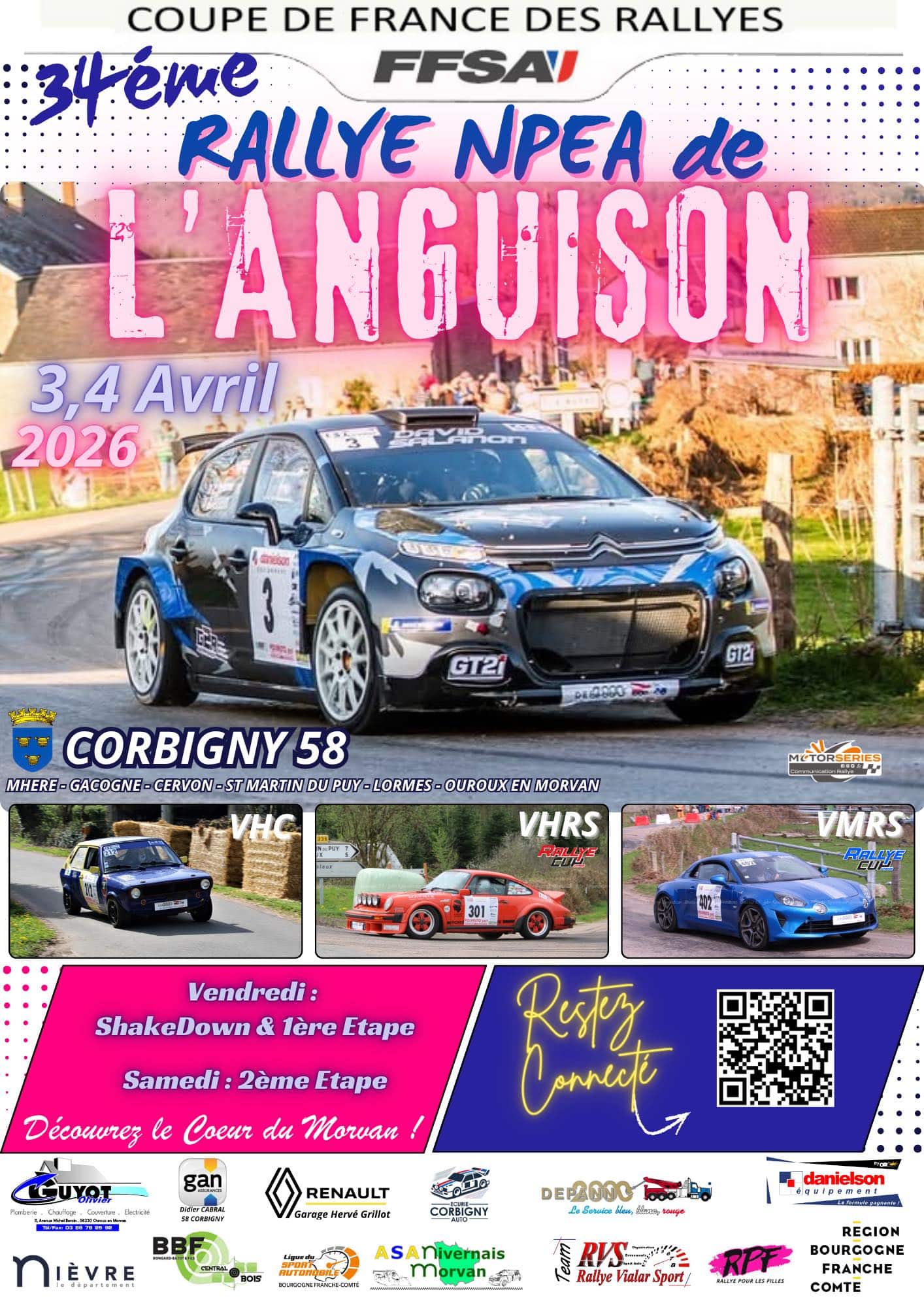 Lire la suite à propos de l’article Rallye National de l&rsquo;Anguison 2026