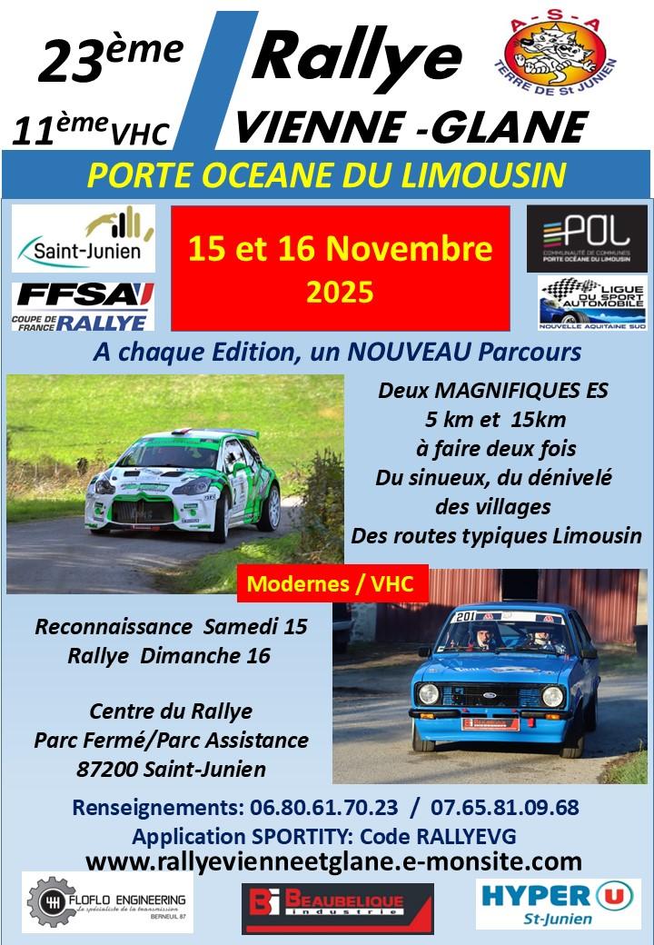 Lire la suite à propos de l’article Rallye Vienne et Glane 2025 – Liste des engagés