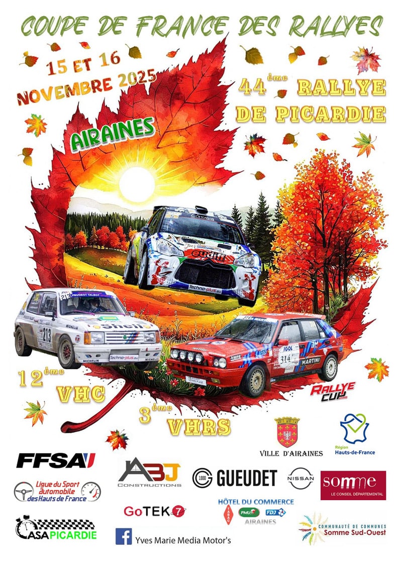 Lire la suite à propos de l’article Rallye de Picardie 2025 – Liste des engagés