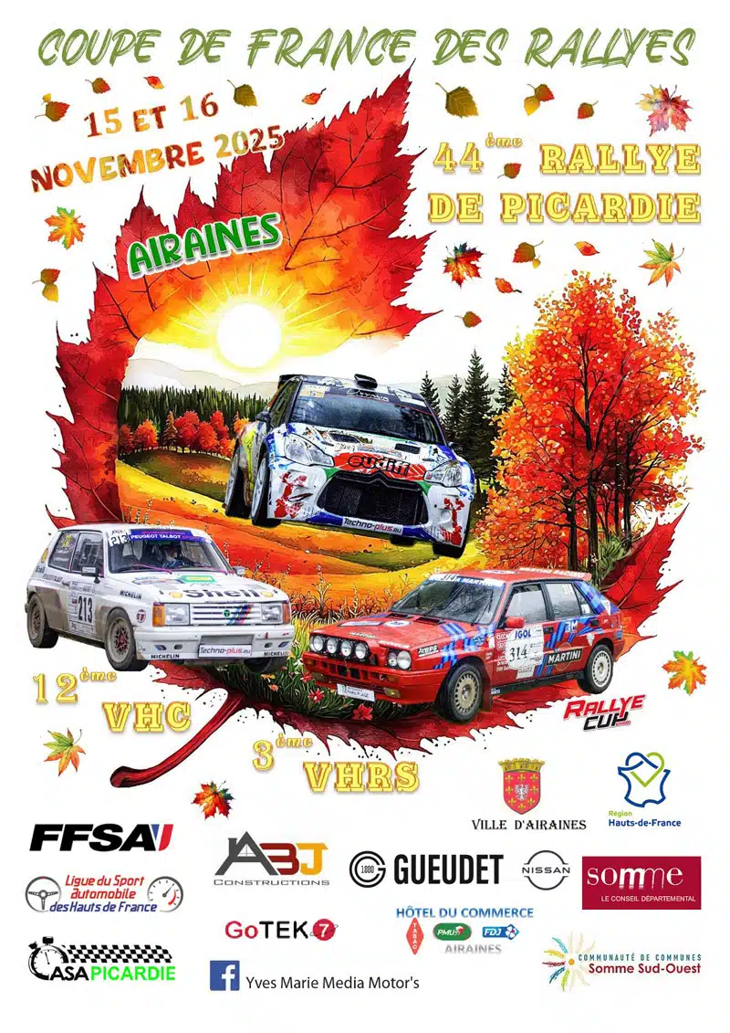 Lire la suite à propos de l’article Rallye de Picardie 2025 – Liste des engagés