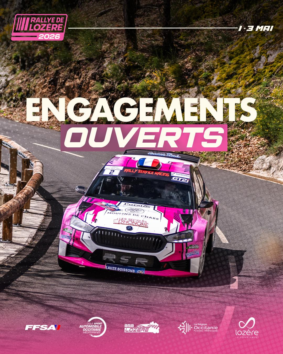 Lire la suite à propos de l’article Rallye National de Lozère 2026