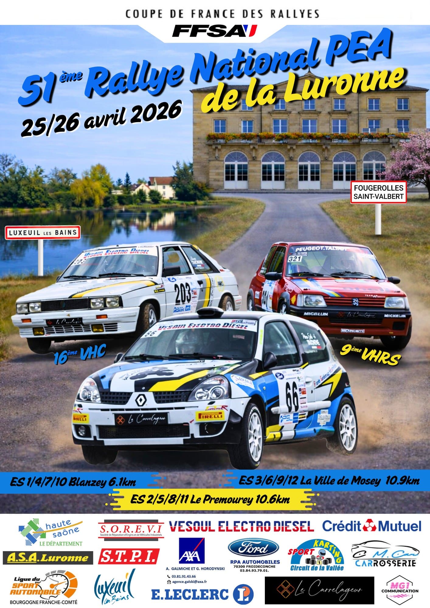 Lire la suite à propos de l’article Rallye de la Luronne 2026 – Liste des engagés