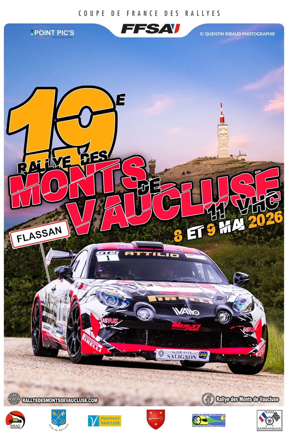 Lire la suite à propos de l’article Rallye des Monts de Vaucluse 2026 – Liste des engagés