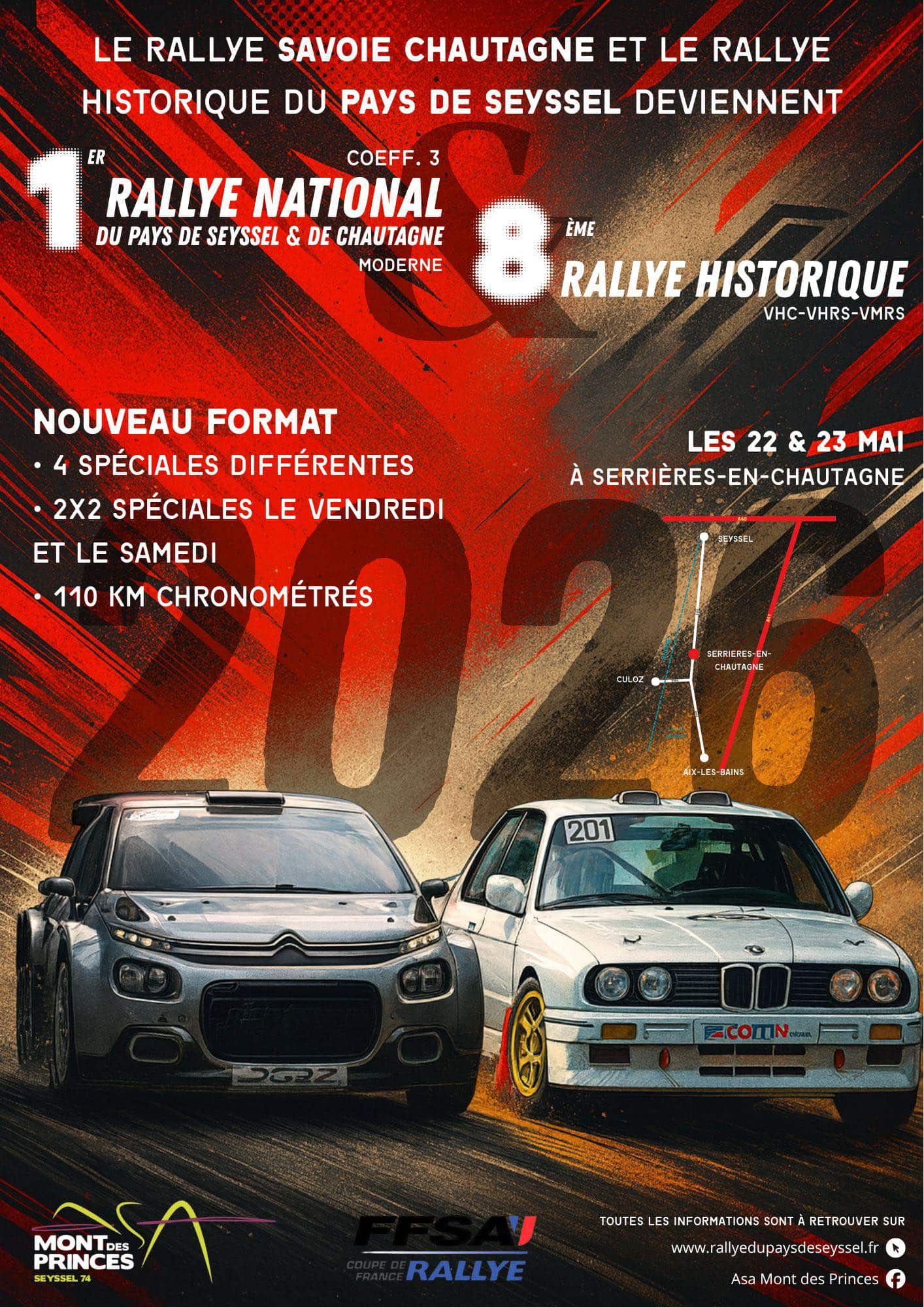 Lire la suite à propos de l’article Rallye du Pays de Seyssel 2026 : 104 équipages au départ d&rsquo;une première édition…