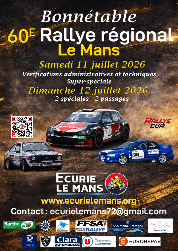 Lire la suite à propos de l’article Rallye Le Mans 2026
