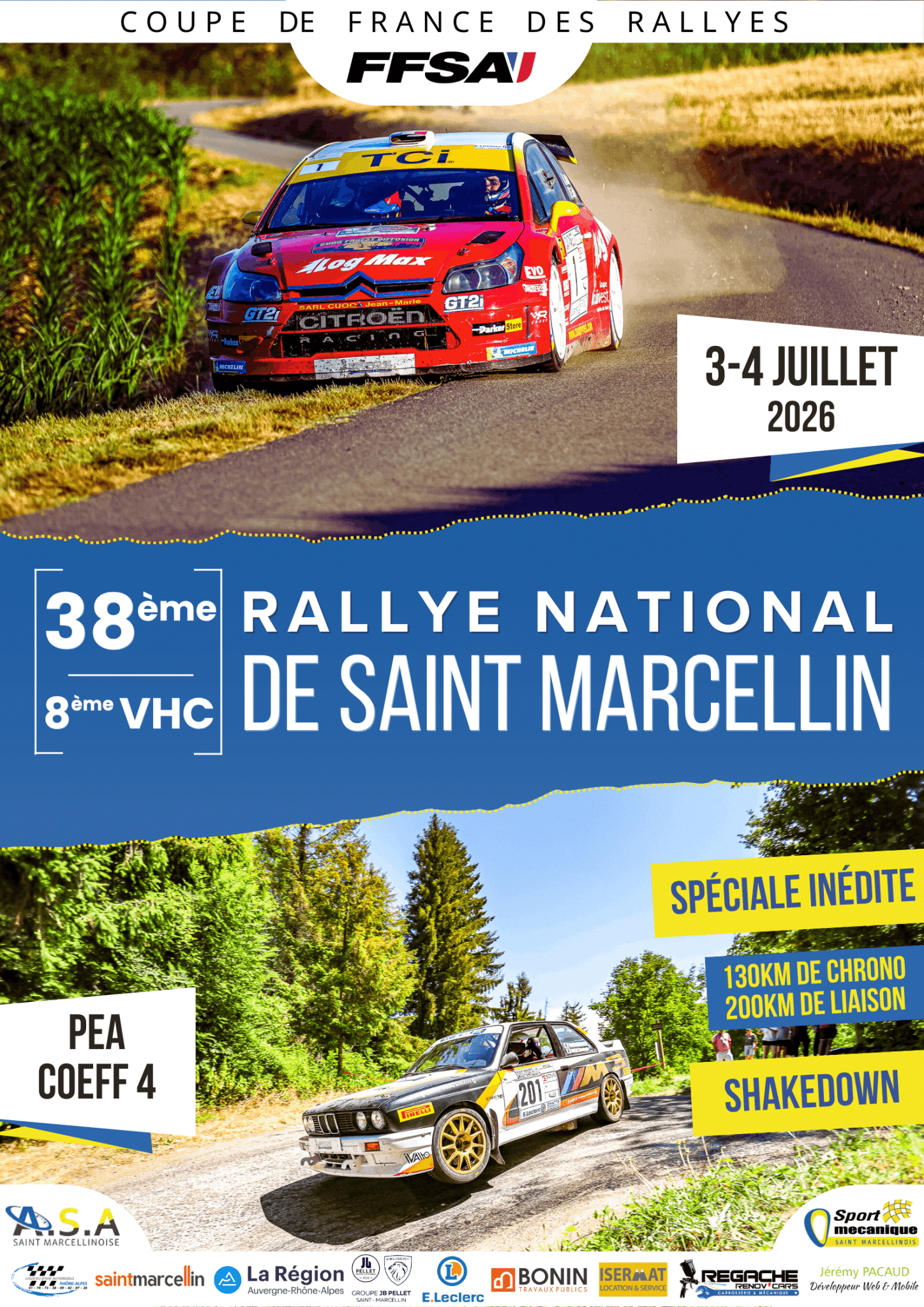 Lire la suite à propos de l’article Rallye de Saint-Marcellin 2026